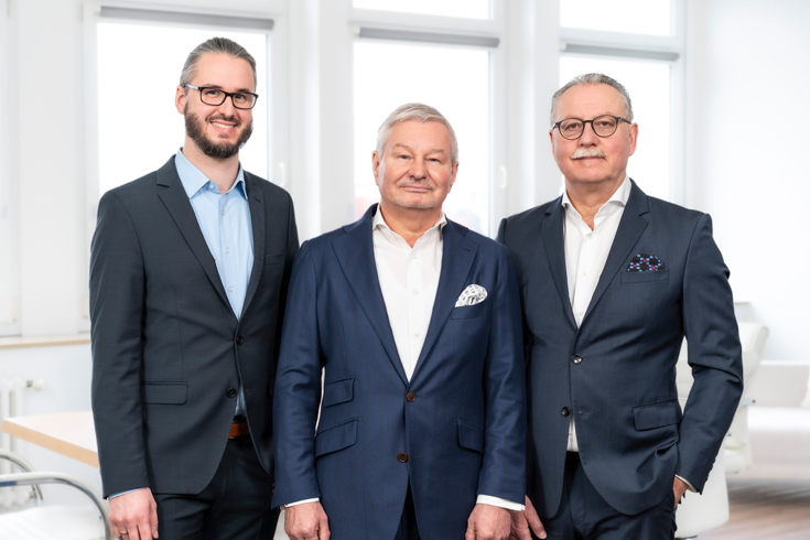 Von li. nach re.: Malte Bode (ppa) | General Manager, Head of Breakbulk & Projects • Harald Dönselmann | Managing Partner • Thomas Butz | Managing Partner